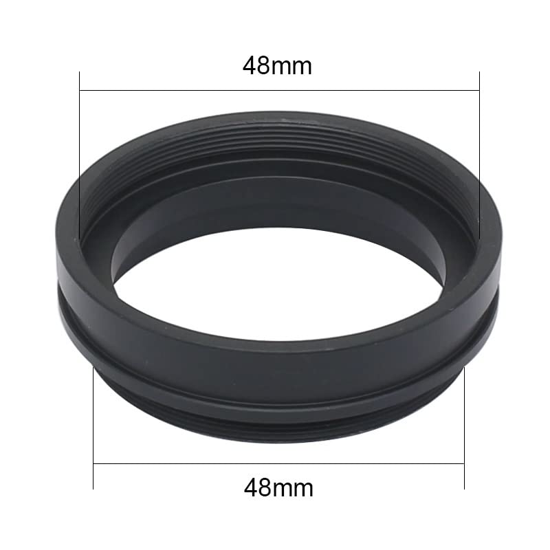Microscope Microscope Objective Adapter Ring-M52 to M42, M52 to M48, M48 to M48, M48 to M42 X 0.75 Thread Metal Objective Adapter Ring for S_ZM and S_Z Zoom Stereo Microscope(Outer 48 Inner 48mm)