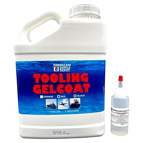 Fiberglass Supply Depot Red Tooling Gelcoat Gallon with 60cc Hardener (MEKP) Cover
