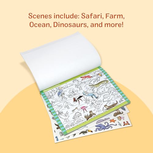 Melissa & Doug Seek & Find Sticker Pad - Animals (400+ Stickers, 14 Scenes to Color), Multicolor