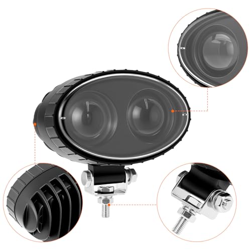 QWORK LED Forklift Safety Light Blue Spot Light, 8W, 250LM, 10V-100V ...