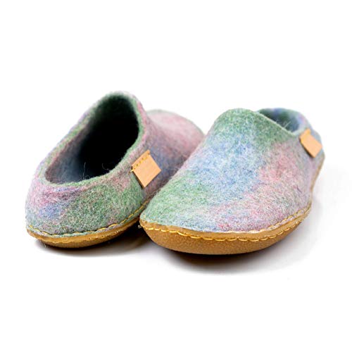 Burebure Women’S Slippers Natural Wool With Non Slip Rubber Sole thumb #1
