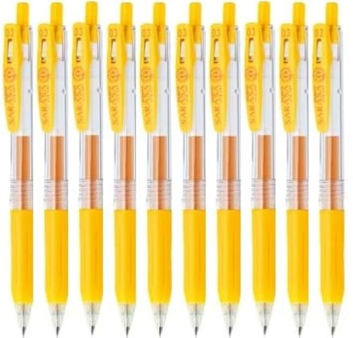 Bolígrafo Zebra Sarasa Clip 0.3 mm Tinta Amarilla Pack 10 miniatura 1