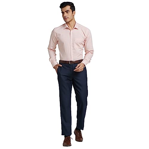 Image of Park Avenue Men Cotton Checkered Slim Fit Shirt