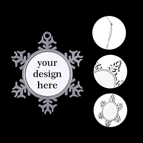 Miniatura 2 de Worlds Greatest - Adorno de trabajo de herrero de metal con copo de nieve para árbol de Navidad, decoración para colgar en el árbol de Navidad,