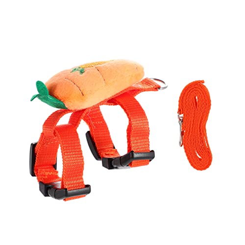 POPETPOP 1Set Cat Harness and Leash for Outdoor Use Wear Resistant Rope with Cute Rabbit Design for Walking Kittens One Hand Operation Durable