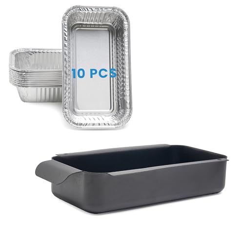 Catch Pan for CharBroil Performance TRU Infrared Gas Grill Grease Pan Replacement Parts for CharBroil with 10 Pack 9328812P06 Aluminum Liner Replacement for G416-0015-W1 G325-5703-W1
