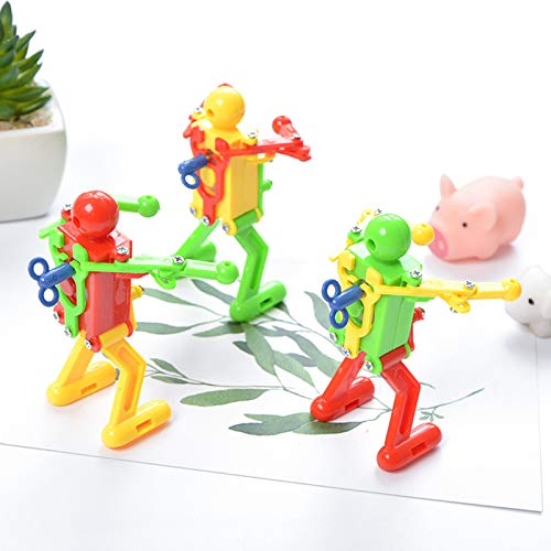 image for Setaria Viridis 3 Pcs Boy Toys Robot Colorful Spring Wind-up Dancer Da