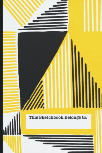 Black and Yellow Pocket Sketchbook: 6 by 9 Cool Graphic Design Sketchbook