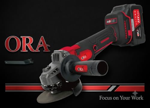 Image of Cordless Angle Grinder with Rechargeable Battery, Portable Handle Design, Compact Body and Multi Surface Grinding Support 21V Battery, 3 Variable Speed