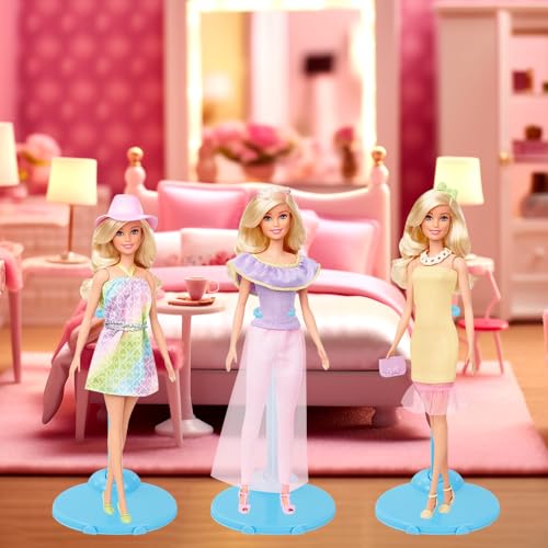 Image of Doll Stands, Doll Stands Display Holder with Adjustable Waist Clip, Blue Doll Support Stand for 11 to 13 Inch Dolls Action Figure Stand Doll Accessories (20pc-Blue)