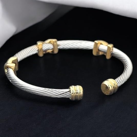 Multi Twisted Cable Wire Cross Bracelet For Women Men Classic Stainless Steel Fashion Stackable OPen Bangle Open Cuff Bangles Vintage Jewelry - Image 7