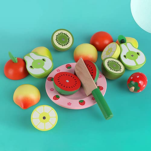 Qilay Wooden Play Food For Kids - Kids Cutting Magnetic Fruits Vegetables, Toddler Cooking Pretend Play Kitchen Food Set With Basket, Montessori Educational Toy Gift For Girl Boy #TOP1
