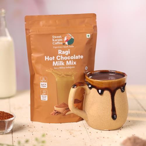 Image of Sweet Karam Coffee ABC & Ragi Hot Chocolate Milk Mixes - Pack of 2(250g Each) | No Preservatives | Natural Superfood with Cane Jaggery | Rich in Fiber & Vitamins | Perfect drink for Kids & Adults