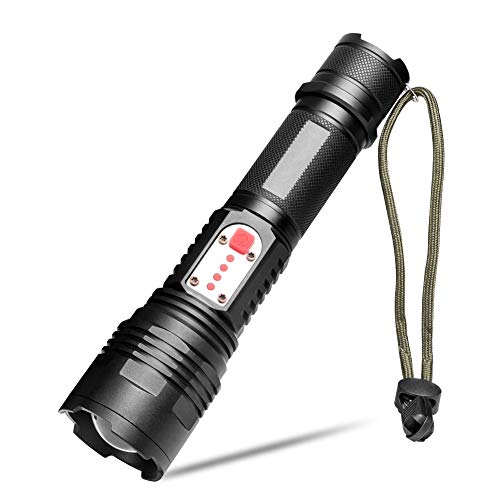 Strong Light Flashlight Outdoor USB Charging Aluminum Alloy Multi-Function Emergency Explosion-Proof Flashlight for Outdoor Camping Hiking