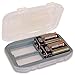9V Portable Battery Storage Case - Holds 4, Gray Liner with Traction Feet