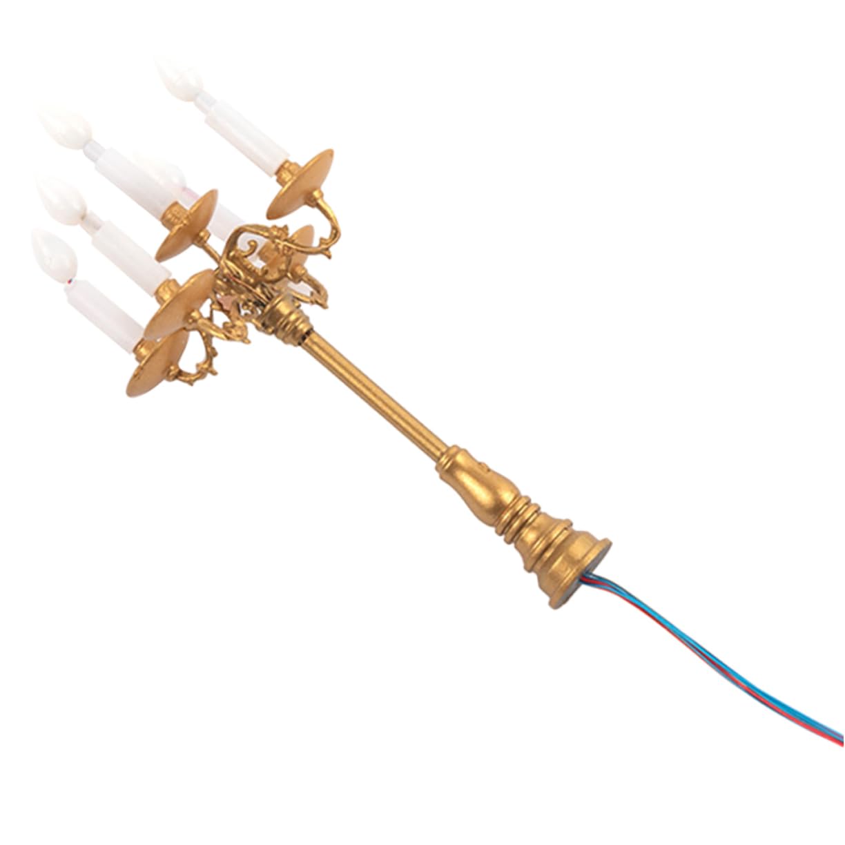 ifundom 4 Portavelas En Miniatura Mini Candelabro Mini Lámpara Modelo De Mesa De Arena Escena