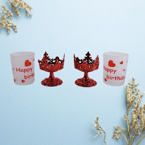 Image of Tealight Holder Stylishly Shaped Candle Diya Stand Plastic Beautiful Design Festival (2 Pc /Mix Design)