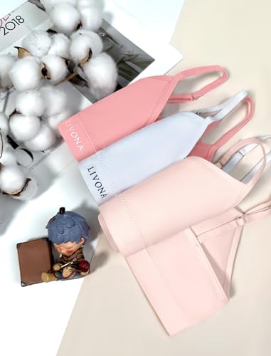 Training Bras for Girls-Sports Bra,Padded Everyday Bra Bralette,Crop Cami Tank Top (6-14)4