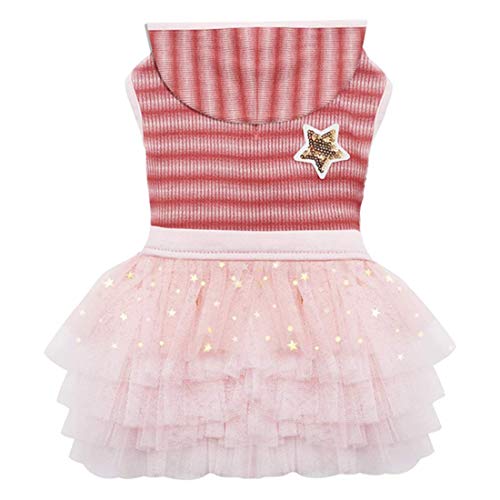 Kyeese Dog Dresses For Small Dogs With Leash Hole Dogs Hoodie Dress With Star Printing Shiny Dector #TOP29