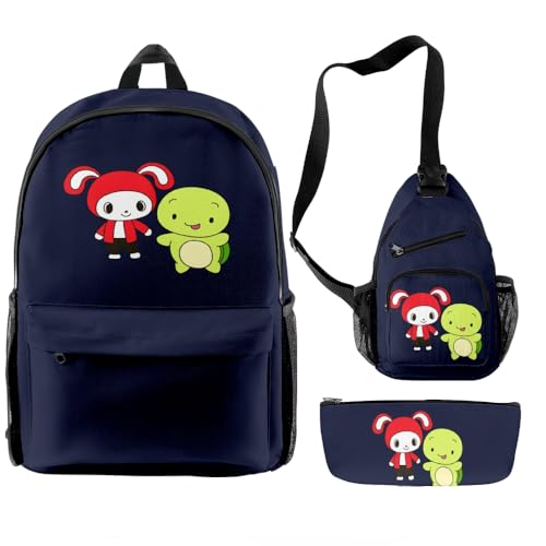 LWZCYS jj Mikey maizen Backpack Three-piece Sets Casual Oxford Cloth Travel Bag Fashion Shoulder Bags (YM7263A20,One size)