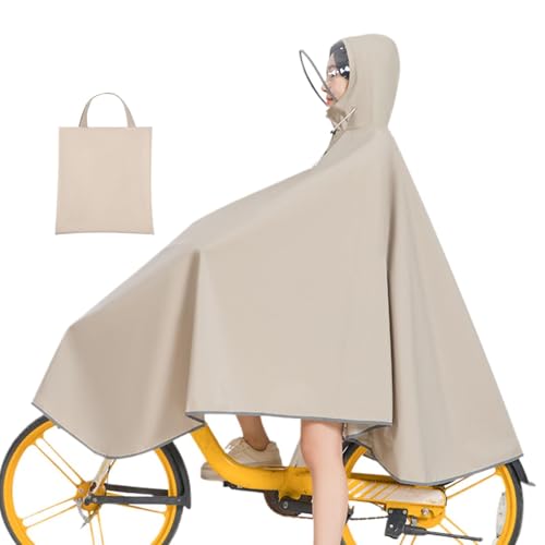 Poncho de pluie pour vélo imperméable et résistant avec bandes réfléchissantes