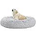 HANHAN - Cama para perro de peluche con rosquilla ortopédica, extra grande, tamaño grande, tamaño mediano, calmante y ansiedad, colchón lavable para dormir, tamaño XXL, color gris