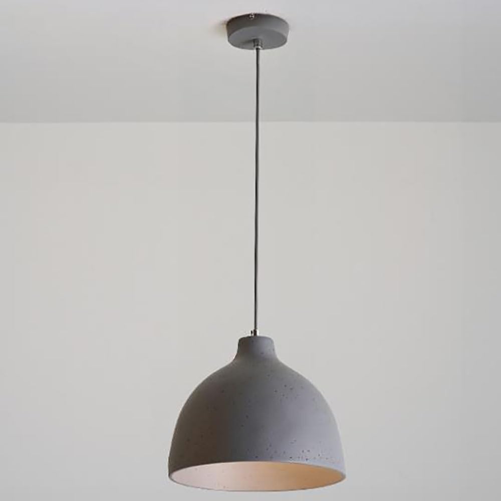 LYMSXAZOU Nordic 1 Light Chandelier Pendant for Kitchen Island, 11''W White Hanging Ceiling Fixture Dining Rooms, Restaurants, and Cafes(Grey,7in)