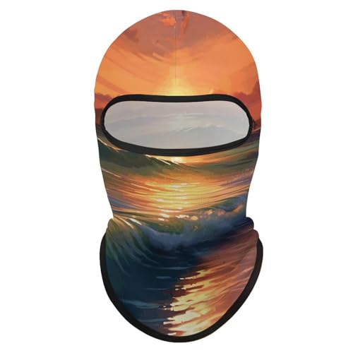 Balaclava para hombre, máscara para esquí y ciclismo, protección facial para invierno, atardecer y costa miniatura 1
