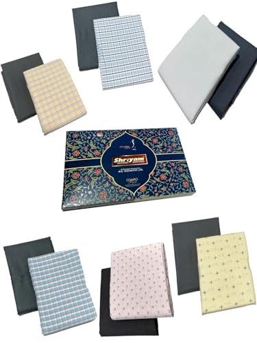 Image of Shirt pant Combo Pack of 6(Unstitched, Full Length Fabric)