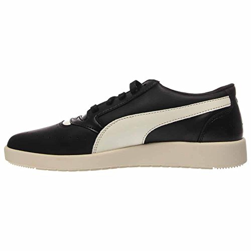 PUMA Women's Sky Point Lo Sneaker, Black/Marshmallow, 6 B US