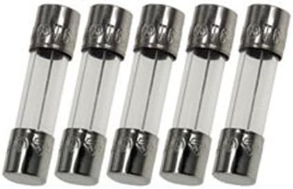 10A (10 Amp) GMA Fast-Blow Glass Fuses, 5x20mm, 250V, Replacement 5 Pack