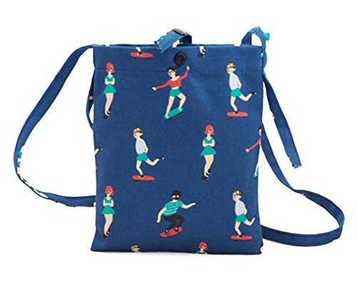 Preisvergleich Produktbild LAAT Frauen Segeltuch Schulter Beutel Minitote Ballen Wölbungs Kurier Beutel Crossbody Säcke Handy Geldbeutel Mappen Taillen Gurt Rucksack Smartphone Beutel