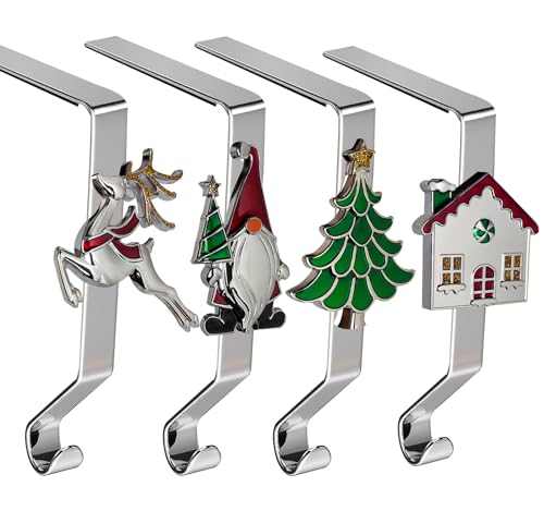 Supports de chaussettes de Noël pour cheminée et étagère - Décorations rustiques maison - 2