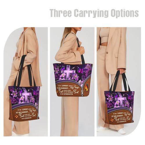 Tote Bag For Women, Tote Bag With Zipper Large Shoulder Bag For Women Travel, Work, Office, College, Nursing3