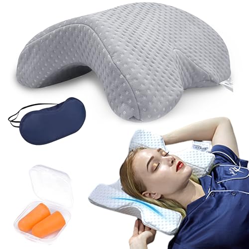 ALEVMOOM Couples Cuddle Pillow Memory Foam Grey