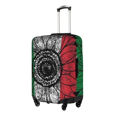 Travel Luggage Cover Vintage Sunflower Italy Flag Fashion Washable Baggage Suitcase Protector Fit For Luggage X-Large2