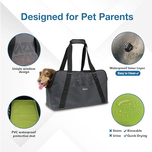 ibiyaya Breezy Wanderer Fur-Free Pet Tote Bag, Dog Carrier for Long-Bodied Small Dogs, Dachshund - Water Repellent, Travel Friendly, Pet Carrier for Dogs, Cats, Rabbits - Up to 17lbs (Large) (Medium) - Image 4