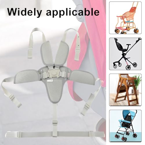 Miniatura 3 de Feqdwox Arnes Bebe 5 Puntos, Multifuncional, Correas Para Trona, Arnes Seguridad Silla Niño, Para Asiento De Automóvil, Silla De Ruedas Y Silla Alta