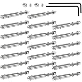 DTLLCZP 20 Pcs Drahtseil Spanner Seilspanngarnitur Drahtseil 4mm Spannterminal Edelstahl...