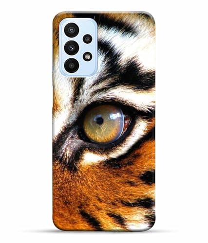 Image of Printed Hard Back Case Cover & Compatible for Samsung Galaxy A23 LTE | A23 5G | Samsung A23 5G | Tiger Eyes (Multicolor) - D1185