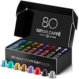 ROSSO CAFFE Espresso Coffee Pods for Nespresso Machines - Reserve Edition - 80 Aluminium Capsules - Compatible with all Nespresso Original line Machines (Premium Variety Pack)