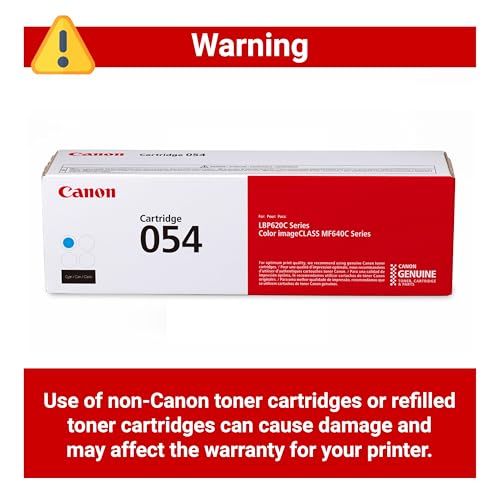 Image of Canon Genuine 054 Cyan Toner Cartridge Compatible with LBP622Cdw, LBP623Cdw, MF641Cdw, MF642Cdw, MF644Cdw