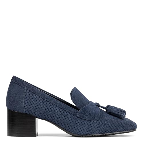 Image of Donald Pliner Women's Kressida Dress Loafers, 2 inch Block Heels for Women, Slip-On Heels for Women