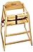 Tablecraft 26 3/4" Natural Finish Wooden High Chair | Commerical Quality for Restaurant Use