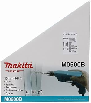 Makita MT Series Blue M0600B - Drill, 10mm(3/8″), Reversing with Keyed Chuck, 350W