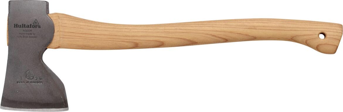 Handgeschmiedetes Beil SY SV 510mm aus Schmiedeeisen I Hultafors I Geschmiedet in Schweden I 1340g Premium Zimmermannsbeil mit Hickory Holzstiel I Nachschleifbar I 840326