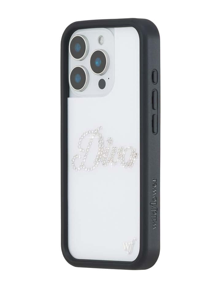 Image of Wildflower Cases - iPhone 16 Pro Compatible - Rhinestone Diva | Impact-Certified 6.5 ft Drop Protection Case, Raised Protective Bumper, Cute Aesthetic Design, Women-Owned Small Business