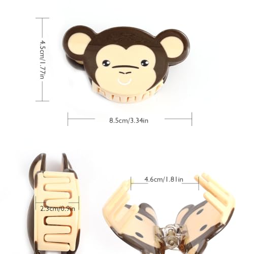 Acetate Monkey Hair Claw Clip Personalized Hair Claw Clip Summer Holiday Mother Days Gift for Women1 Piece