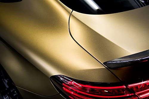 Image of WALLMATE? Matte Wrap Vinyl Peel and Stick Car & Bike Wrap Sheet Vinyl Car Wrap Sheet Roll Film Sticker Decal Sticker (12x120 /Inch, Gold Metallic Matte)