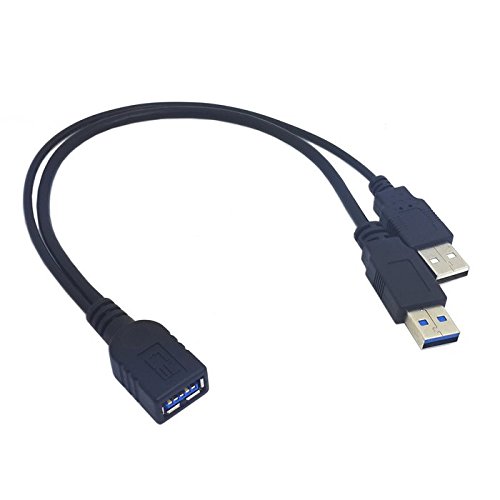 Chenyang U3-065 Cy Usb 3.0 Female To Dual Usb Male Extra Power Data Y Extension Cable thumb #1
